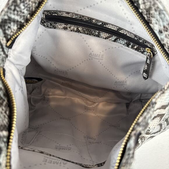 Aimee Kestenberg Tuscany Hobo Purse Shoulder Bag Suede Animal Print Leather - Picture 8 of 10